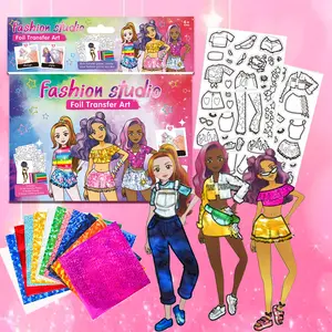 Foil Fun, Creative Cartoon DIY Toys with Transfer Paper and Sheets, Drawing Paper, Fun Kit with No Mess Travel Supply Set, Foil Transfer Art Craft Activity, Craft Kits, DIY Creative Activity, Gifts for Boys & Girls, Birthday, Christmas