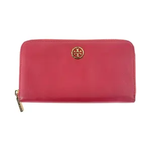 Pre-owned Tory Burch Calfskin Small Leather Goods Leather Long Wallet