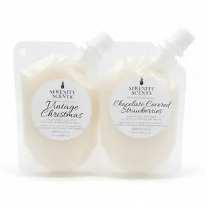 Simply Squeezable Wax Melts - Made with Soy Wax & Coconut Oil - Clean Fragrance - 2oz Net Weight - No Color or Glitter Added - Candle & Decor melt squeeze Freshener fragrance