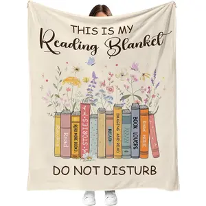 Book Lovers Soft Flannel Throw Blanket, Reading Gifts for Book Club, Bookish Presents for Reader Bookworm, Valentine Birthday Gifts for Librarian Teacher