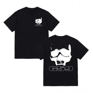 MoodTees G59 Skull Graphic T-Shirt – American streetwear short-sleeve tee, retro skull print, 100% cotton, soft breathable fabric, comfortable relaxed fit, trendy urban style, casual everyday wear, perfect for layering and gifts