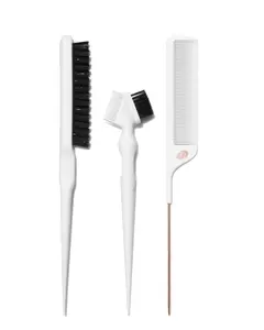 T3 MICRO | DETAIL SET / Pintail Comb + Edge Brush + Teasing Brush Kit/ Smooth Sections / Expertly Smooths & Shapes Baby Hairs / Major Volume