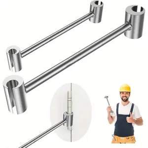 2pcs Metal Hinge Gap Adjustment Tool - Mechanical Wrench for Door Alignment & Maintenance, Non-Electric Precision Hardware Tool, Battery-Free, Durable Metal Construction for Secure Door Installation, Door Hinge Tool, Sleek Metallic Finish