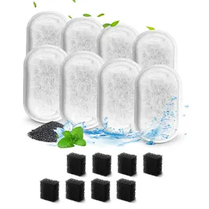 8/16 Piece Cat Water Fountain Filter, Pet Drinking Machine Replacement Filters, Suitable for 2.2L Cat&Dog Water Dispenser