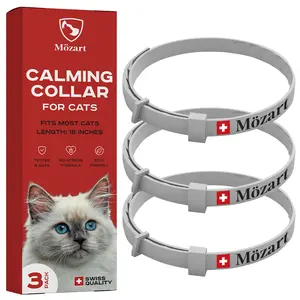 Adjustable Calming Collar for Cat, Puppy & Small Dog – Anxiety Relief & Stress Soother – Pheromone Breakaway Collar for Indoor Use, Scratching & Travel Support