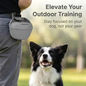 Dog Training Treat Pouch, Silicone Dog Treat Bag, Clip-on Dog Waist Bag, Waterproof Dog Training Pouch, Pet Training Reward Bag, Food Grade Silicone Dog Pouch, Portable Dog Walking Treat Bag