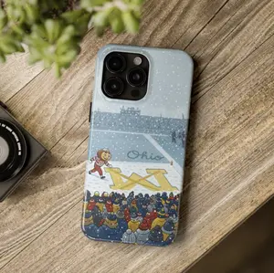 Ohio vs Michigan Rivalry Phone Case, Script Ohio on Big M Phone Cover, Buckeye Fan Erase The M , OSU Fan Gift