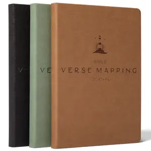 Bible Verse Mapping Journal - Vegan Leather - Highly Durable - For Men or Women - 7" x 10"