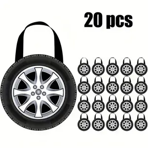 20 Pcs Universal Racing Wheel Tote Bags, Non-Woven Durable Car-Shaped Party Gift Bags, Handle Included, Ideal for Birthdays, Festive Gifts, Party Favor Packs