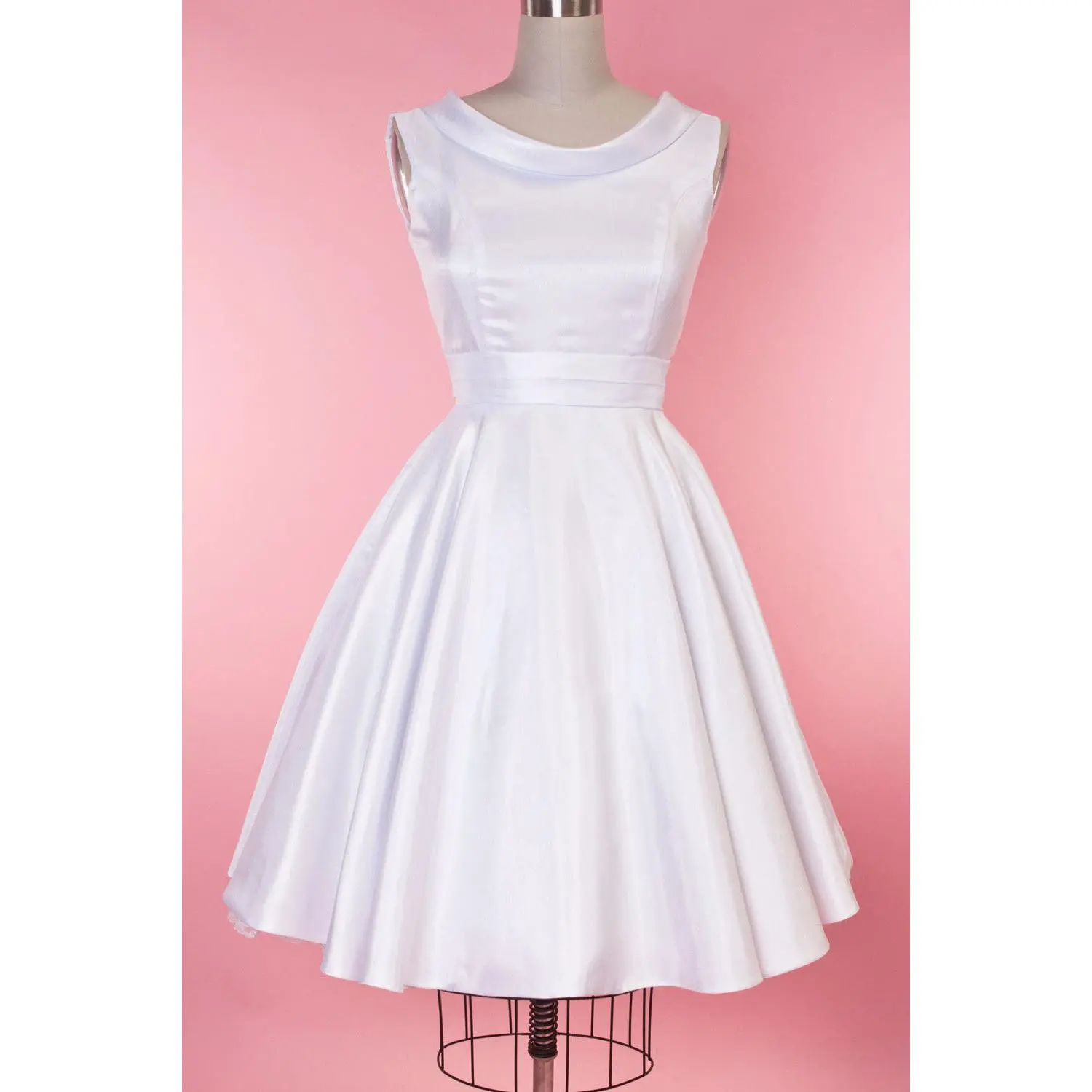 White Suzette Dress - Shantung White - sample*sale