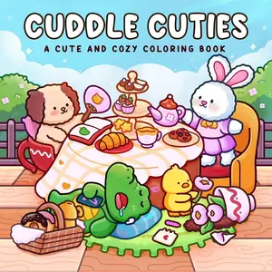 1pc CUDDLE CUTIES coloring book For Adults And Kids,Simple And Big Designs For Relaxat colouring books,Toys suitable for boys and girls,No Bleed Paper,zero foundation drawing to relieve stress coloring book,Christmas gift,Back to school gifts