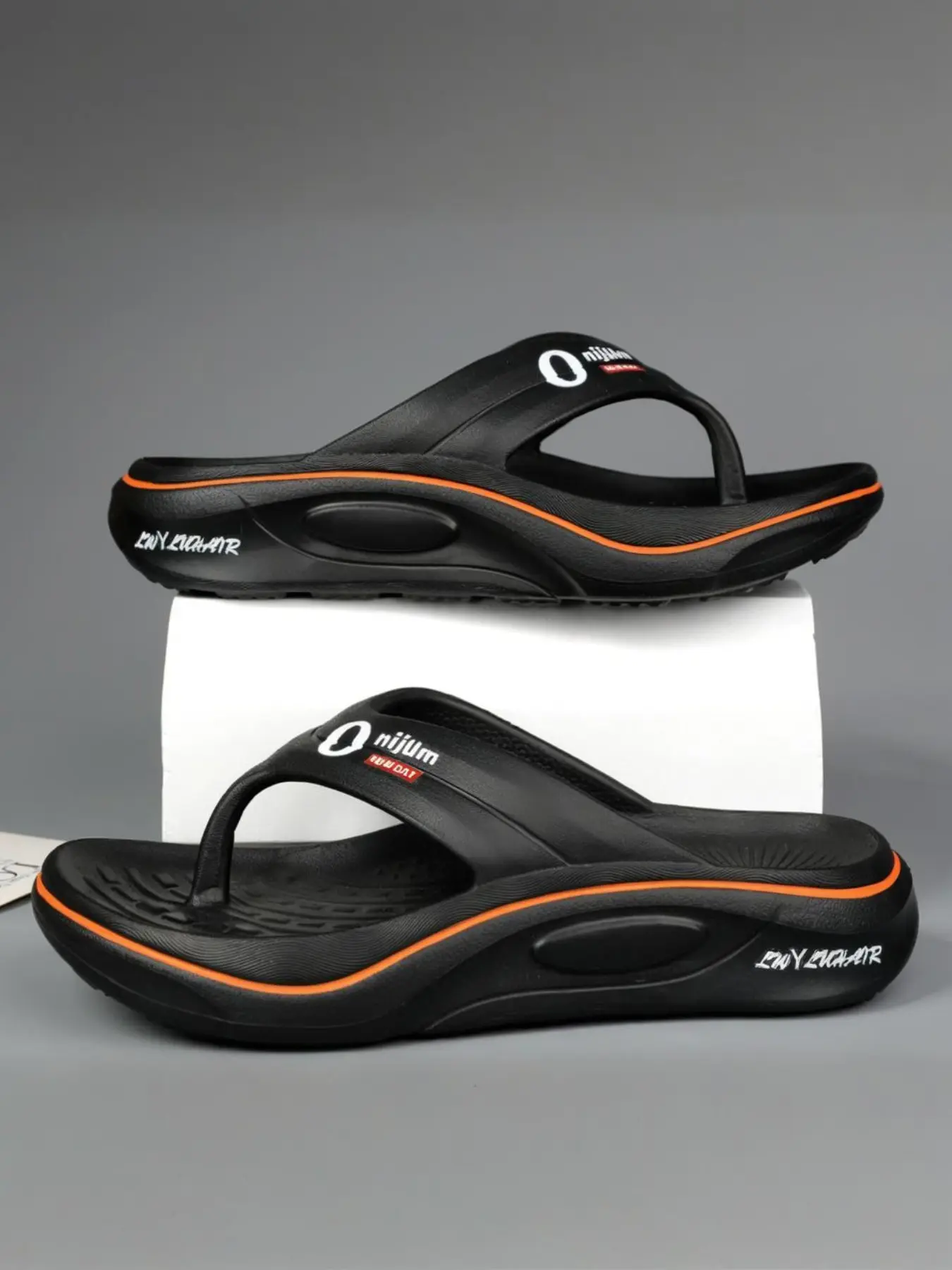 Men's Casual Beach Flip Flops, Fashionable Outdoor & Indoor Sandals, TPU Upper & Eva Sole, Perfect for Couples, Breathable Comfortable Lightweight Sandals