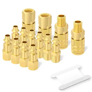 TAISHER Air Hose Fittings, 1/4''NPT Quick Connect Air Coupler and Plug Kit, I/M Type, 14 PCS Air Compressor Accessories Fittings