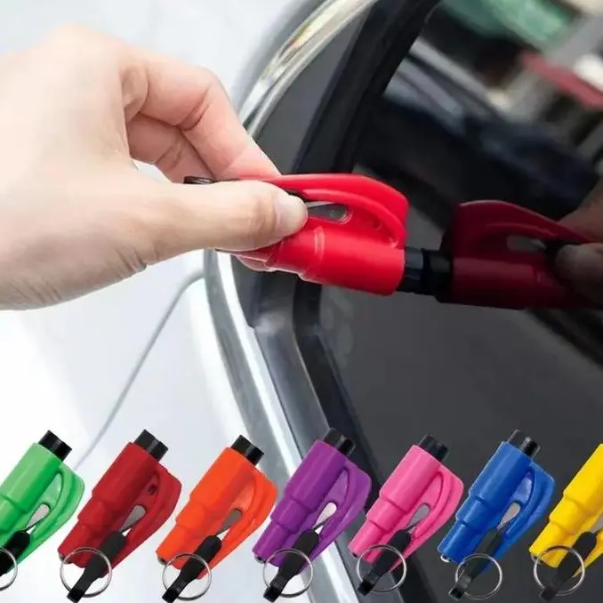 2-in-1 Car Emergency Escape Tool,Compact Portable Car Window Breakage Tool,Window Breaker,Multifunctional Seat Belt Cutter,Automotive,Vehicle,Car Accessory