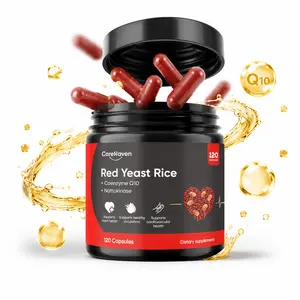CareHaven Red Yeast Rice 1000mg Dietary Capsules with Nattokinase & CoQ10, Extra Strength Natto Extract Healthcare Supplement for Cholesterol & Heart Support, 120 Veggie Capsules for Adults