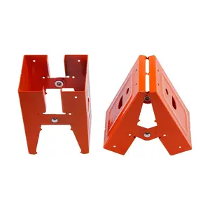 2Pcs Heavy Duty Metal Sawhorse Brackets, Strong A-Frame Legs with Down Clamp, For DIY Woodworking and Portable Workbenches, Secure 2x4 Lumber Connector, Industrial Table Hardware Connectors, Heavy Duty Fastening