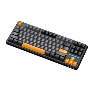 ATTACK SHARK Wireless Gaming Keyboard, Tri-mode Gasket Mechanical Keyboard, Full-key Hot-swappable Keyboard, Customizable Side-engraved RGB Backlit Gaming Keyboard, LED Backlit Keyboard