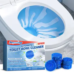 Jaysuing Toilet Blue Bubbles 10 Capsules Automatic Descaling and Deodorizing!Remove rust stains and odor, which lasts for 15-20 days. It is fresh and has no pungent smell. It is necessary to clean household lazy people every time it is flushed.