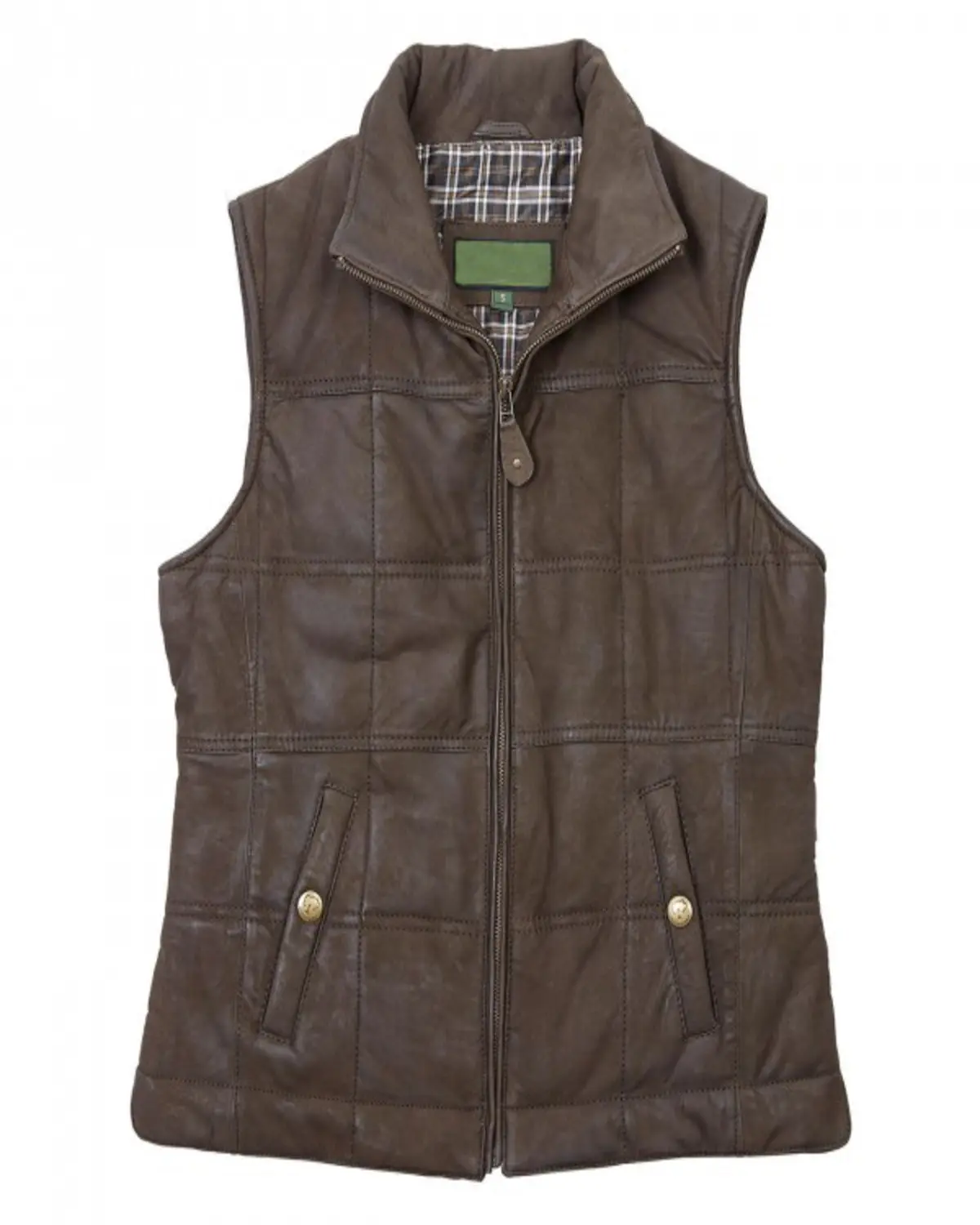 MotorCycleJackets Women’s Brown Stylish Leather Gilet