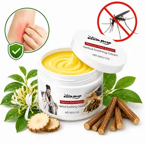 Herbal Soothing Cream 30g/1oz, Plant Extract Skin Comfort Balm for Itchy Skin Feel, Mosquito Bite After-Care, Fast-Absorbing Non-Greasy Cream for Outdoor Travel & Daily Use