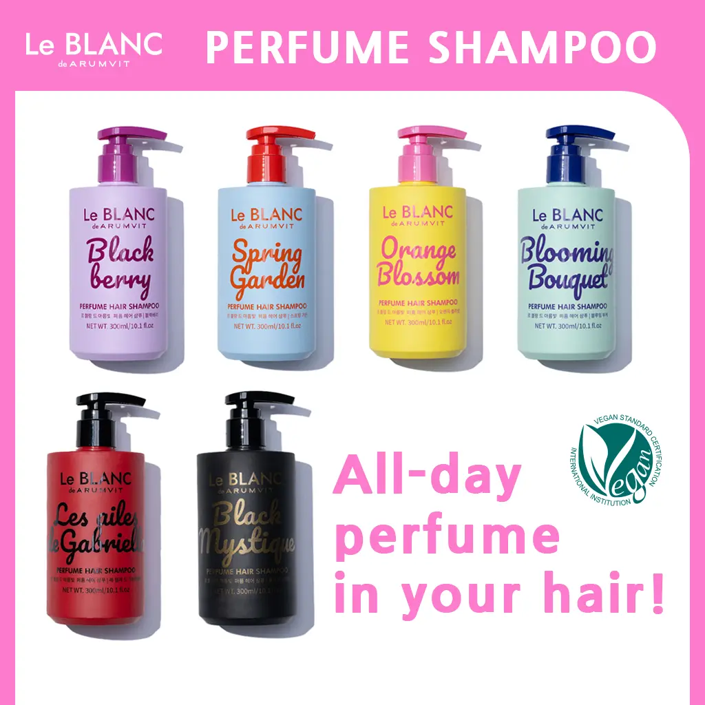 Perfume Hair Shampoo with Hyaluronic Acid & Panthenol, Luxury Hair-Moisturizing Formula for Gentle Scalp Care, 6 Scents Including Berry, 300ml / 10.1 fl.oz, Beauty Products, Clean, Naturally Fragrant Finish