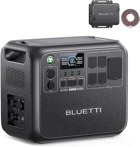 BLUETTI Solar Generator AC200L With Charger 1 (Ships Separately), 2048Wh LFP Backup, 560W DC-DC Alternator Charger, 3.6H Full Charge via Car, Perfect for Road Trips, RVs, Power Outages