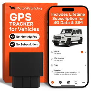GPS Tracker for Vehicles - No Subscription, OBD Plug-In, 4G LTE | Moto Watchdog