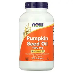 NOW Supplements, Pumpkin Seed Oil 1000 mg with Essential Fatty Acids and Phytosterols, Cold Pressed, 200 Softgels
