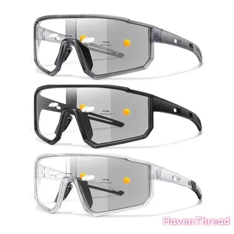 Unisex 3-Pack Photochromic Sports Eyewear - Classic Frame Windproof Glasses for Adults, Universal Fit Cycling Accessories Adults,travel essentials,camping essentials
