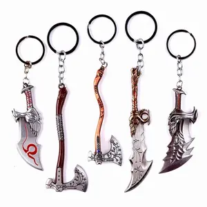 God of War Metal Keychains, Kratos Leviathan Axe, Blades of Chaos, Guardian Shield