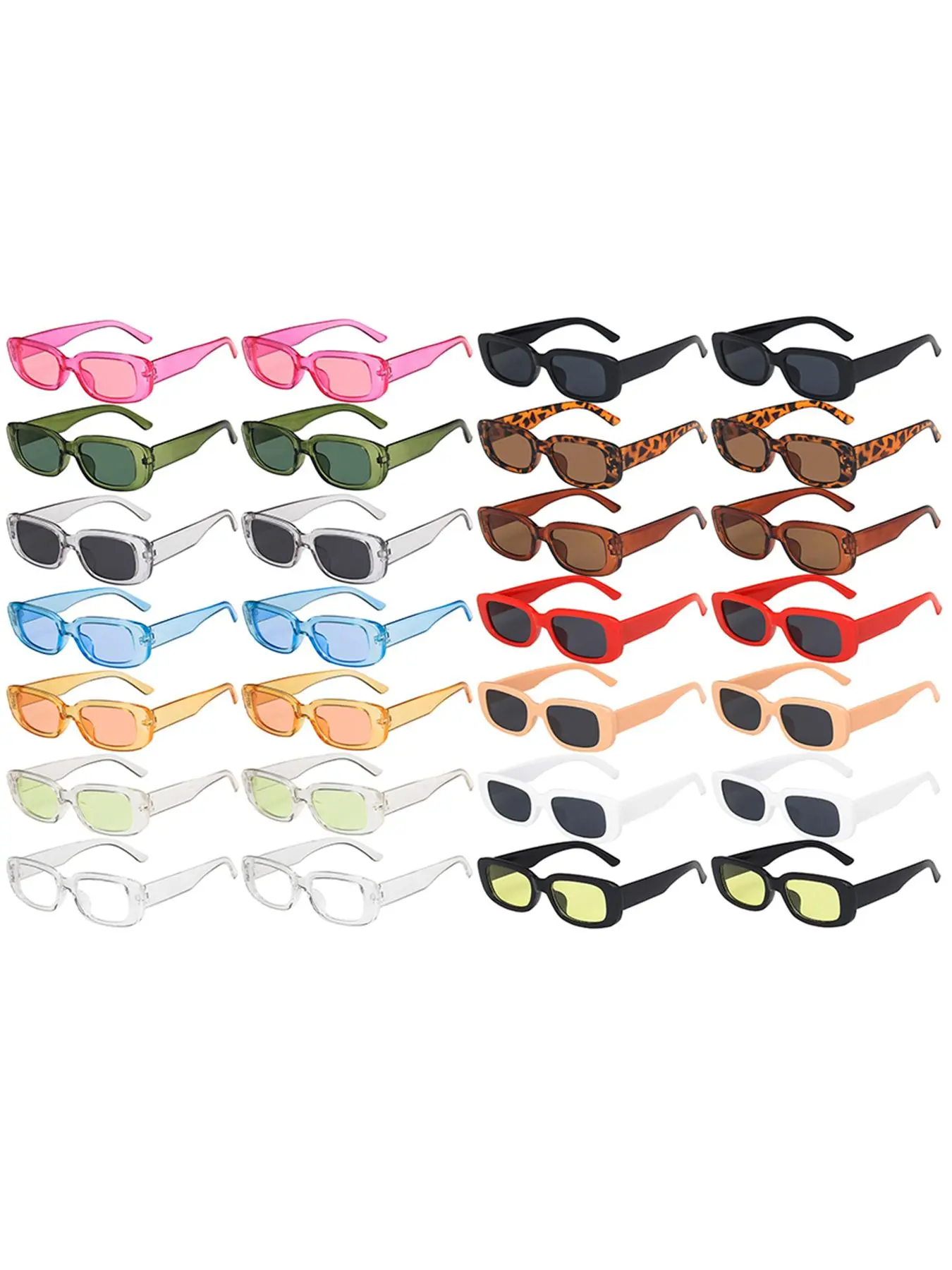 28pairs candy color sunglasses,Trendy shades,multiple colors,classic solid frame with rubber nose pad,improve comfort,men's women's outdoor glasses,fashionable sunglasses,Casual outdoor sunglasses,suitable for daily wear