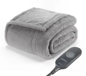 Sunbeam Faux Fur Heated Throw