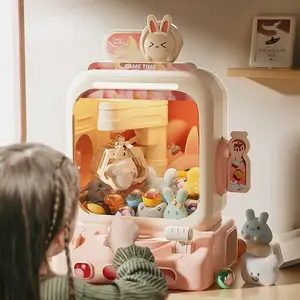 Electronic Claw Machine for Kids Rabbit Mini Interactive Entertainment Vending Machines with Music Candy Grabber Prize Dispenser Toys for Girls and Boys Age 3+ Claw Game Machine for Party Birthday Gifts