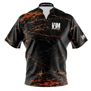 Express - Orange Spider Web Bowling Jersey