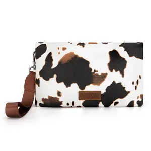 Wrangler RFID Blocking Bifold Clutch Credit Card Holder Purse with Crossbody Strap for Woman