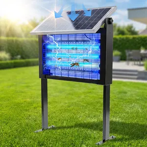 Outdoor 20W High-Power Rechargeable Electronic Mosquito Zapper Lamp, Waterproof Insect Killer with 3 Tubes, Dual Charging & 6000mAh Battery,summervibes outdoorfun