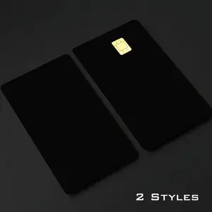 2 Pack Unique Minimalist Credit Card Stickers Pure Black Self Adhesive PVC Material Perfect for Small Chip Cards Transportation Cards Savings Cards Keys
