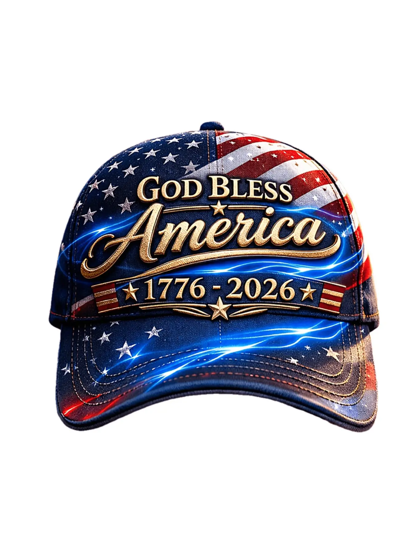 Unisex Independence Day 250th Anniversary Baseball Cap Adjustable, Casual Hat, 3D Digital Print, Casual Street Style, Perfect Gift for Friends