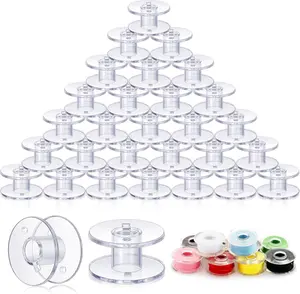 200 count Plastic Class 15 Bobbins Bulk Compatible with SA156 Sewing Machine Transparent Sewing Bobbins Bulk for Thread Embroidery Spool  Machines