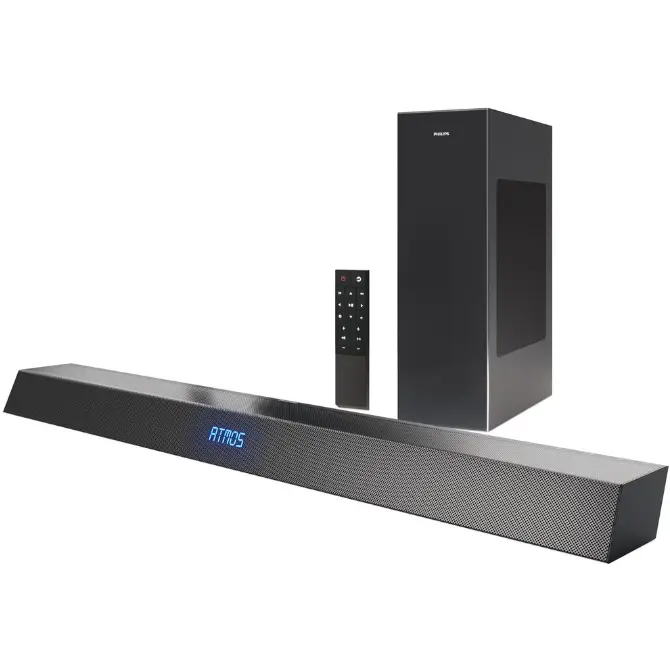 PHILIPS 2.1-Channel Soundbar with Wireless Subwoofer, Dolby Atmos, Bluetooth Surround Sound, DTS Play-Fi, Amazon Echo & Airplay 2 Compatibility for TV Home Theater Audio - Mobile & Smartphone Compatible