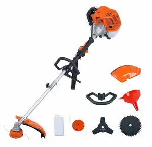 43cc Gas String Trimmer, 3-in-1 Weed Wacker & Brush Cutter, 17" Cutting Path, Anti-Vibration, Aluminum Shaft, Shoulder Strap