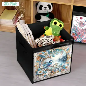 2D FLATDIY Diamond Painting Storage Box Canvas Organizer Box Diamond Painting Kit Diamond Painting Storage Container for Home and OffiDIY Diamond Painting Kit for Adults & Beginners, No Skills Needed. Sparkling Art to Brighten Rooms & Perfect Festive Gift