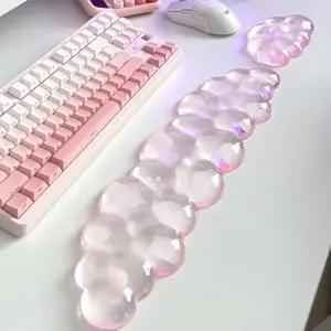 Mouse Pad with Wrist Rest, Soft Cloud Gel Keyboard Mouse Pad Set with Hand Wrist Support, Cute Non Slip Office Desk Accessories for Comfort/Pain Relief/PC Gaming/Computer/Laptop
