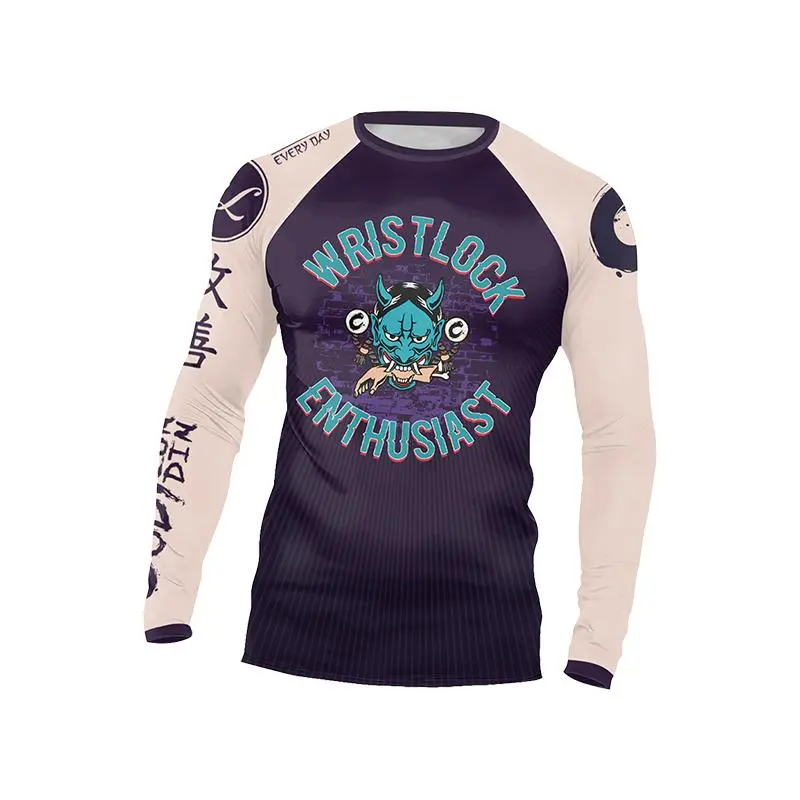 Boys' 4-Piece Training Set - Graphic Print Compression Rashguard, T-Shirt, Shorts & Pants for Martial Arts