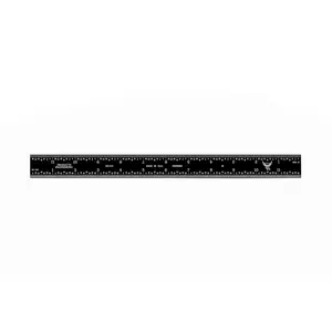 Black Chrome Rigid Rulers - Full English Graduations