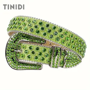 （All handmade）Western Rhinestone Cowboy Belt for Men & Women | Sparkling Bling Design Adjustable Waist Strap for Jeans, Dresses, and Costumes