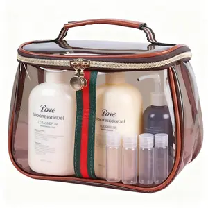 New Retro Vintage Vanity Bag, Portable Large Capacity Women's Travel Storage Bag, Cosmetic Bag, Waterproof Transparent Toiletry Bag, Gifts for young women, cosmetics, and toiletries storage