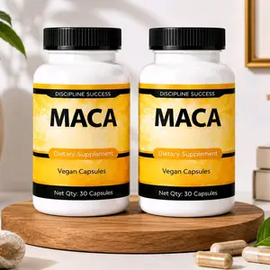Maca Root Herbal Supplement, Veggie Capsules 2 Bottles, 60 Total Count