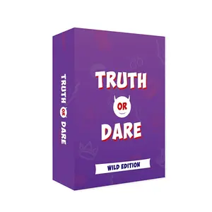 Truth or Dare Wild Edition Adult Party Card Game, Tabletop Game, Box, 55 Spicy Truth Questions, 14+ Game Night Icebreaker, Fun Gathering Activity
