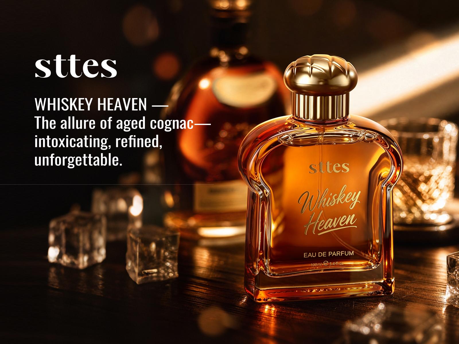 sttes Whiskey Heaven Eau de Parfum, Warm Woody Spicy Perfume for Men & Women, Cognac, Oak, Vanilla & Musk Fragrance Spray, 100ml/3.4 fl oz sttes Whiskey Heaven Eau de Parfum, Warm Woody Spicy Perfume for Men & Women, Cognac, Oak, Vanilla & Musk Fragrance Spray, 100ml/3.4 fl oz